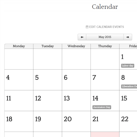 Responsive Webkalender