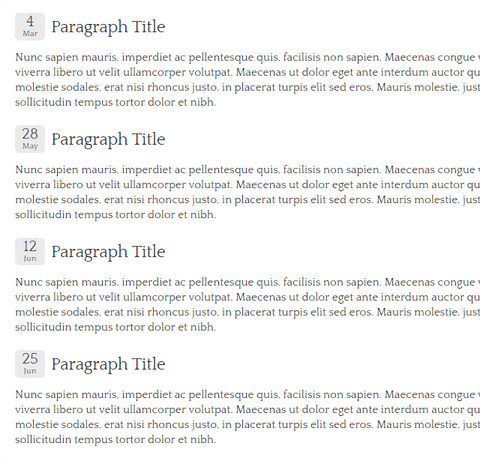 CSS Datumsstempel und Zeitstempel