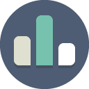 Icon flaches Kreis-Diagramm