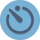 Icon flacher Kreis Timer