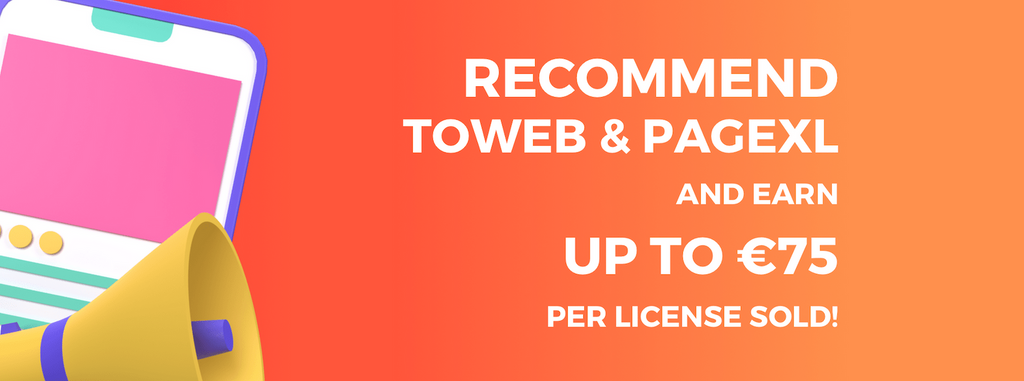 Earn money by sponsoring TOWeb and PageXLEarn money by sponsoring TOWeb and PageXL