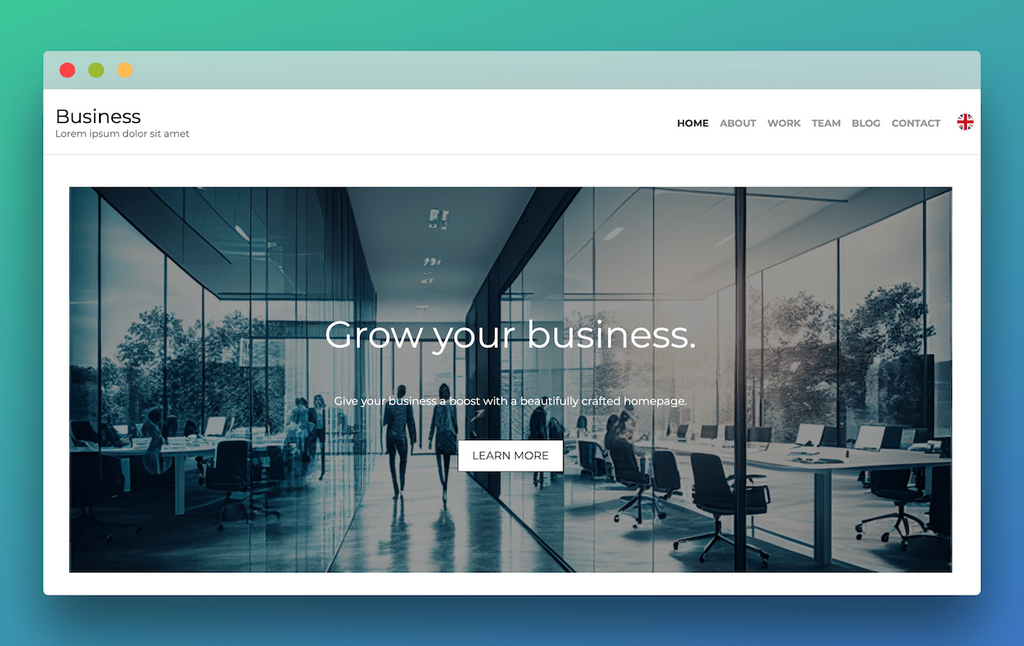 TOWeb template Business