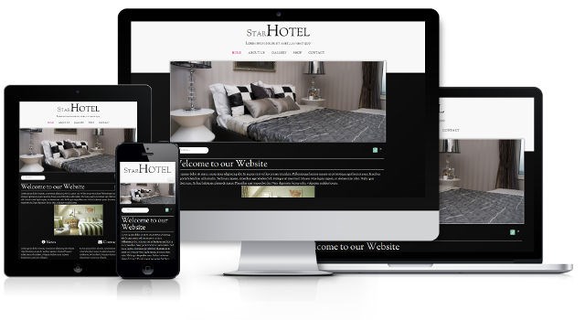 Responsive website template for hotel