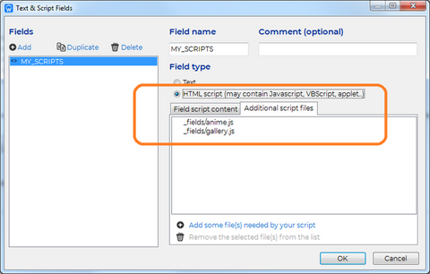 Adding additional JavaScript files