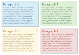 Paragraphs using alert styles