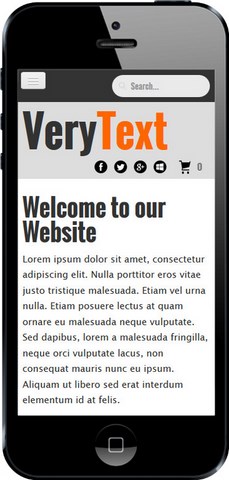 Viewing a responsive website on a smartphone