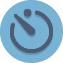icon flat circle timer