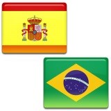 Spanish and Portuguese flags