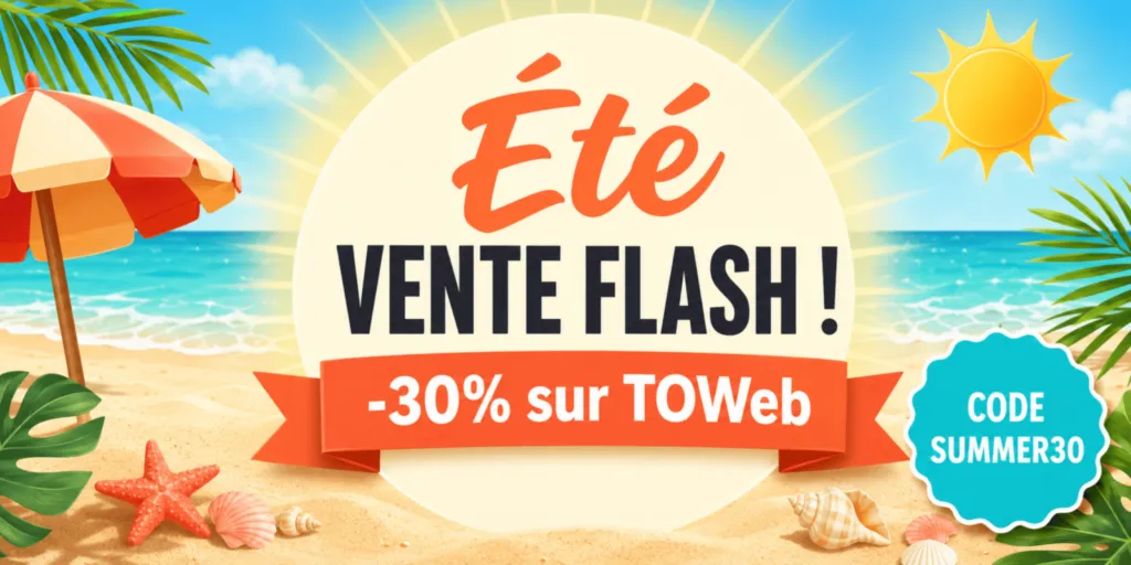 Solde d'été TOWeb à -30%