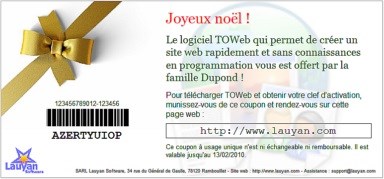 Coupon cadeau TOWeb