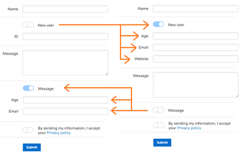 Esempio di un modulo web dinamico