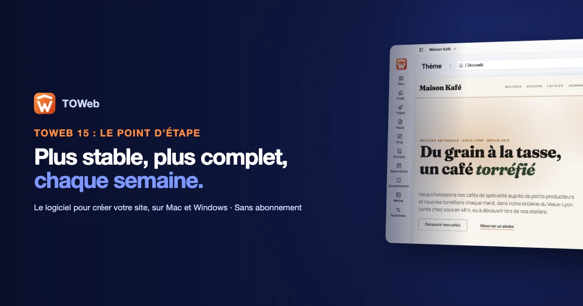 TOWeb 15 : deux semaines d’accès anticipé, et ce que vous nous avez appris