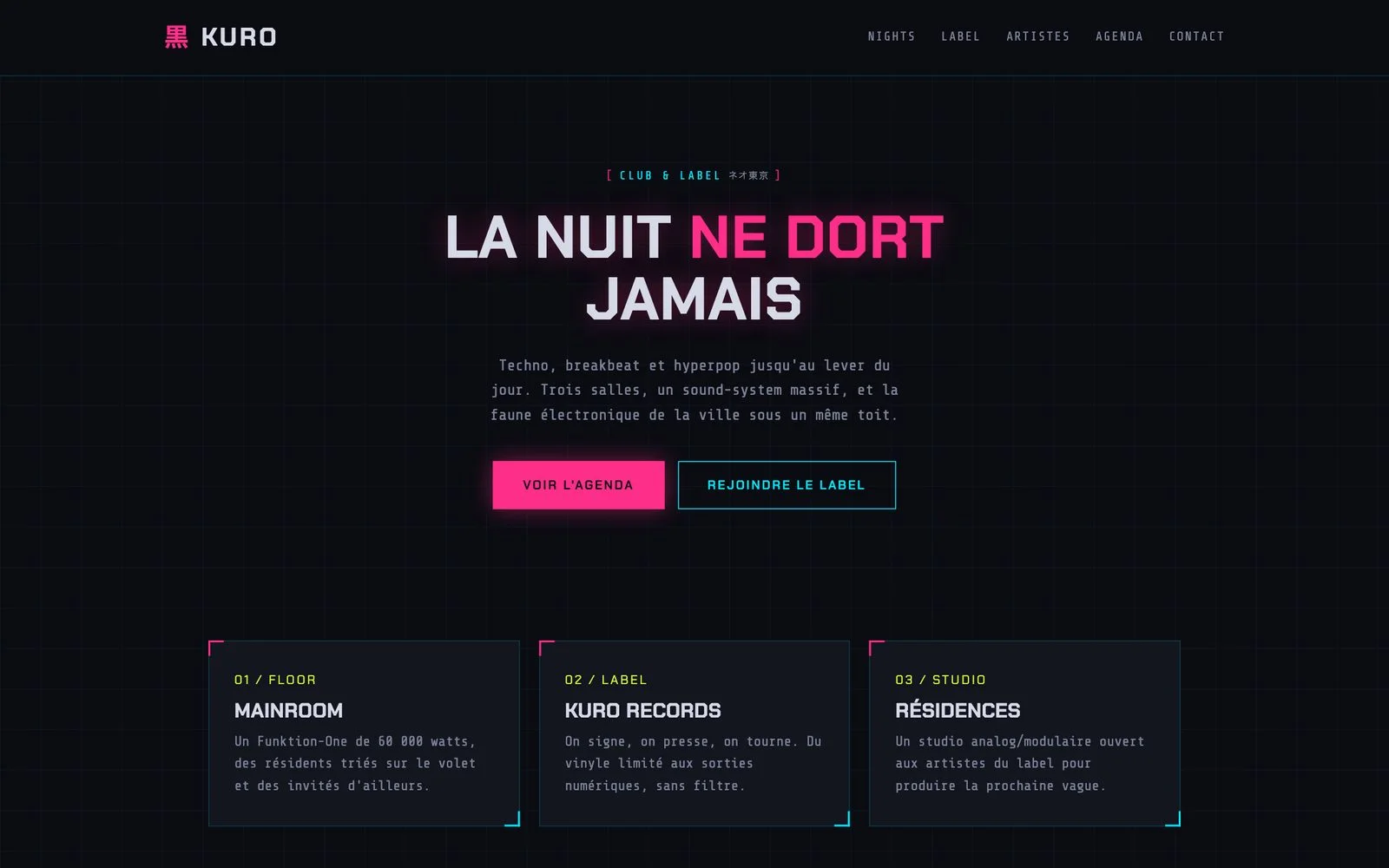 Cyber — Cyberpunk, neon op beton