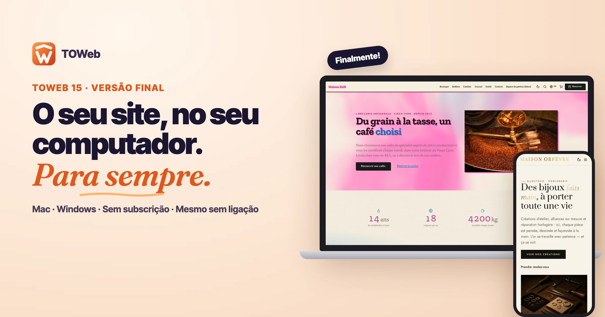 TOWeb 15 versão final: o que mudou e os seus últimos dias ao preço de acesso antecipado