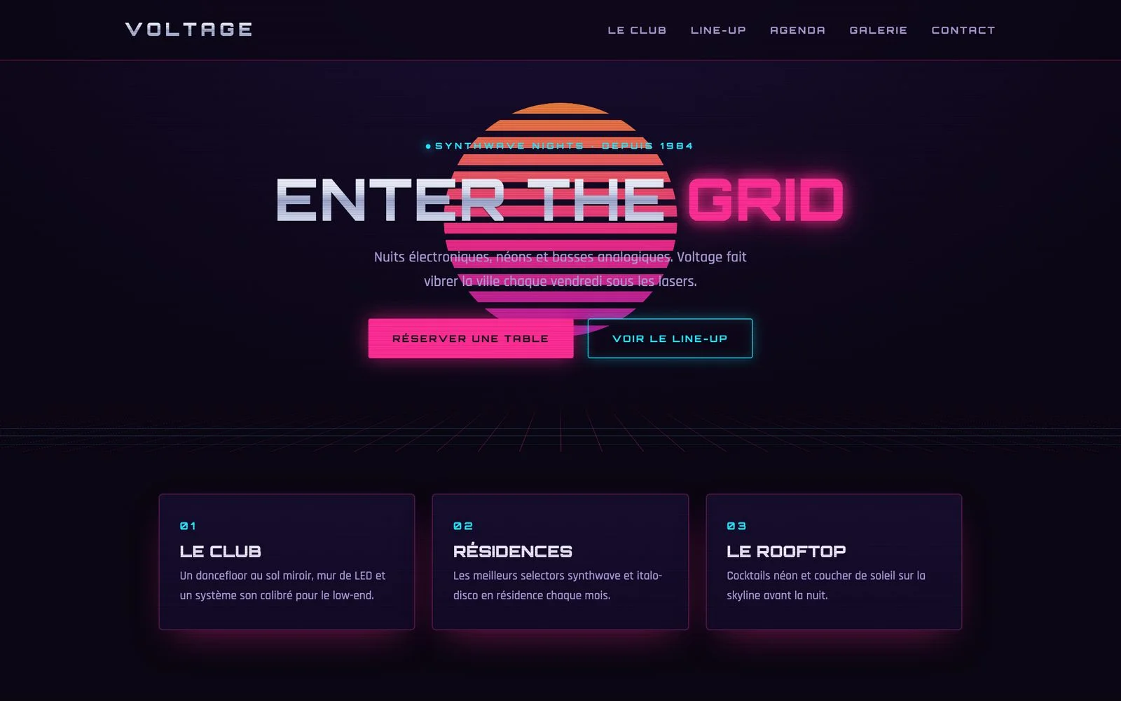Neon — Synthwave, raster en neon