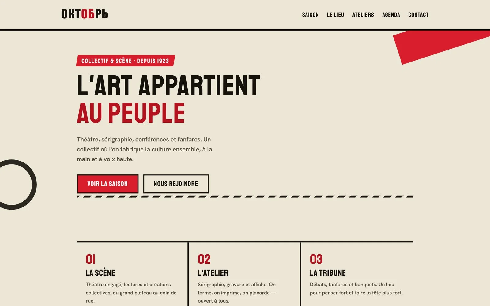 Construct — Constructivistische affiche, rood en zwart