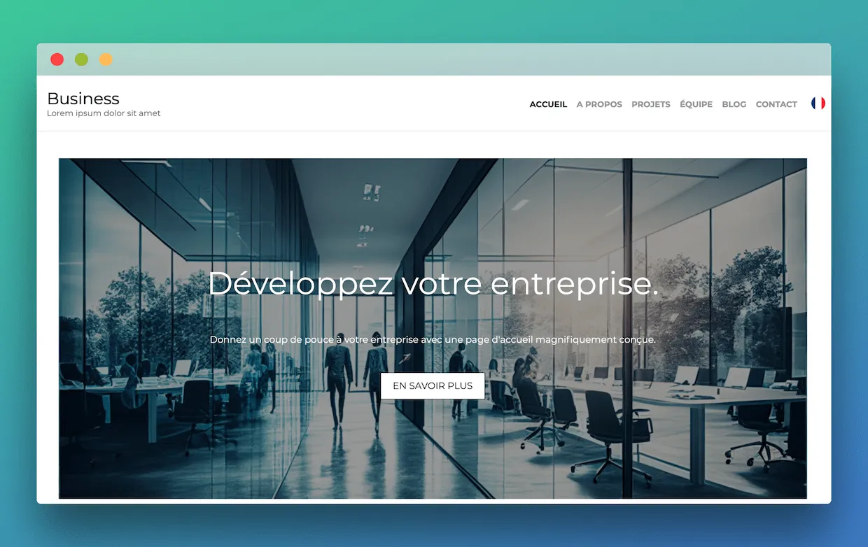 Nueva plantilla BusinessStarter