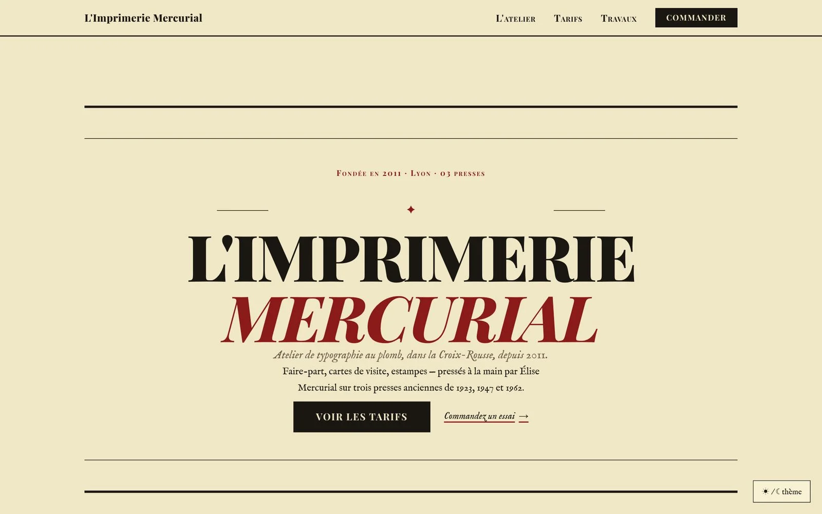 Letterpress — Loodzetterij, bordeaux en oker