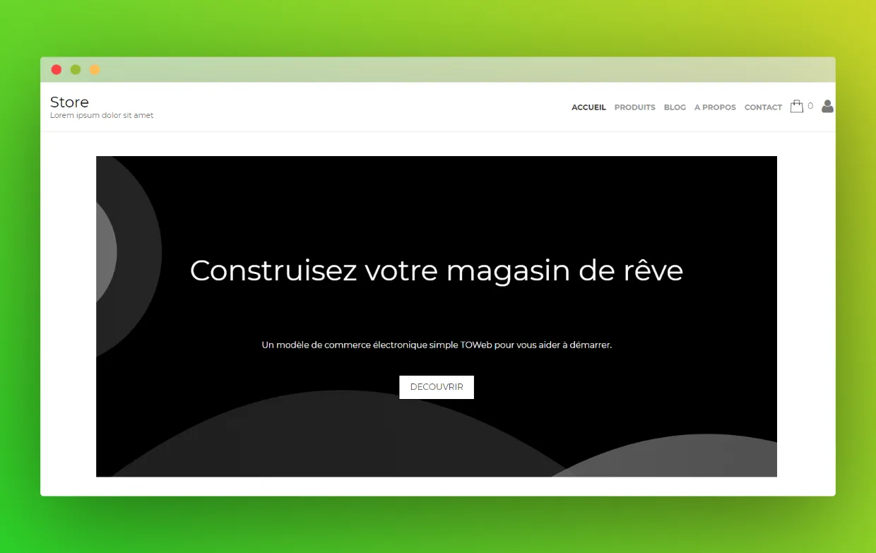 Nueva plantilla StoreStarter