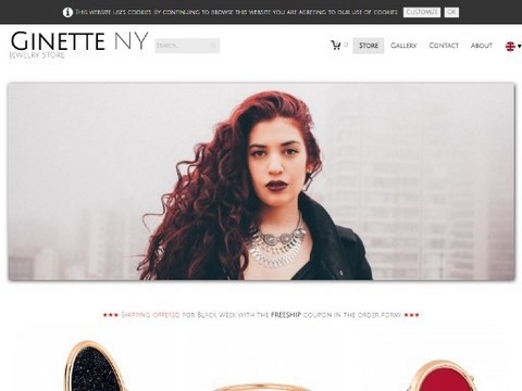 Ginette NY websitesjabloon gemaakt met TOWeb