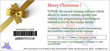 TOWeb software als cadeau aanbieden