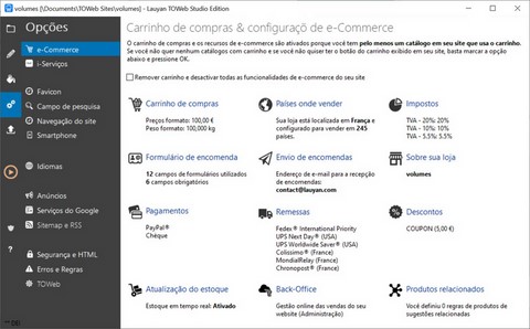 Crie seu site de comércio eletrônico com o TOWeb