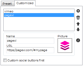 Custom buttons in templates