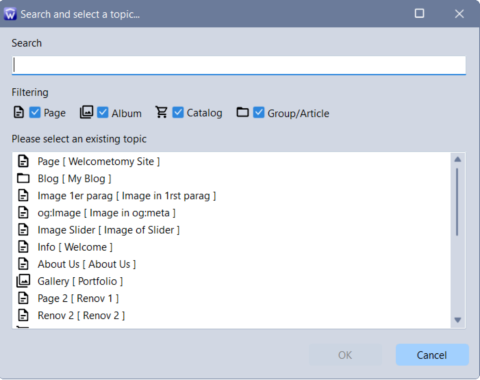 TOWeb text replace in website