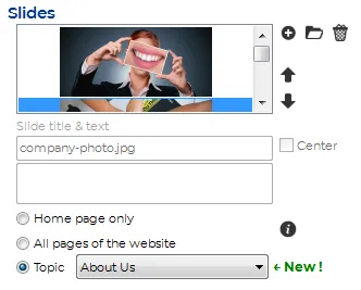 Slides per web page